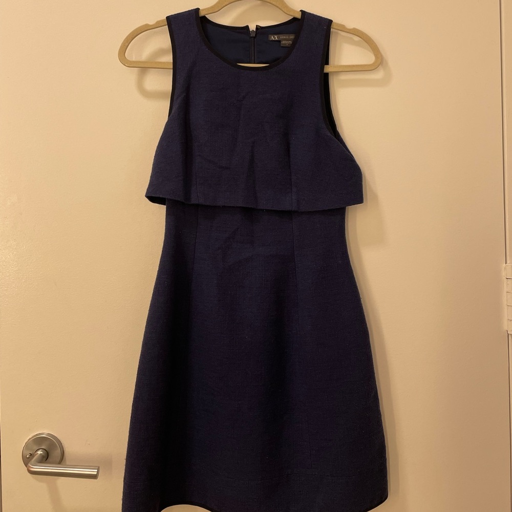 Armani exchange dress in blue color and size 0